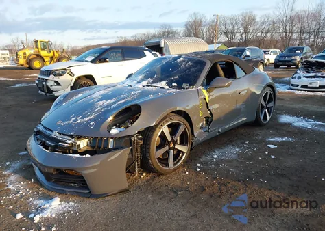 2026 Porsche 911 Carrera Cabriolet/Carrera T Cabriolet из США, поврежденный, VIN WP0CA2A96TS233019